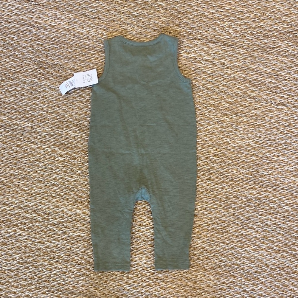 NWT Baby Gap Green Overalls and White Onesie Set - Picture 3 of 7